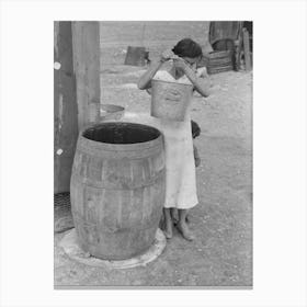 Untitled Photo, Possibly Related To San Antonio,The Mexican Section, Water Supply Of Mexican Family Living On The Canvas Print