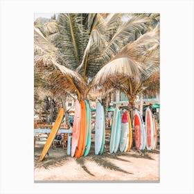 Tropical Surfboards Canvas Print