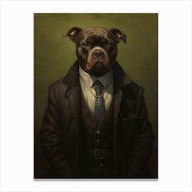 Gangster Dog Staffordshire Bull Terrier 2 Canvas Print