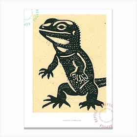 Panther Chameleon Bold Block 3 Poster Canvas Print