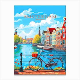 Amsterdam Netherlands Travel Copy Canvas Print