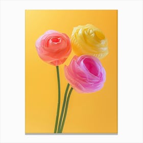 Dreamy Inflatable Flowers Ranunculus 1 Canvas Print