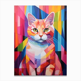Cat Abstract Pop Art 4 Canvas Print