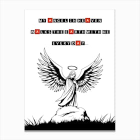 Angel Qoute Illustration 9 Canvas Print