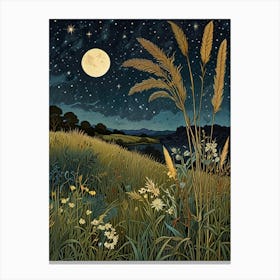 William Morris Night In The Meadow Canvas Print