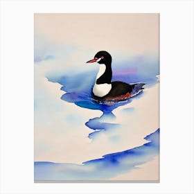 Loon Watercolour Bird Canvas Print