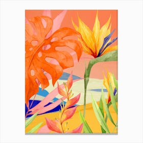 Abstract Art Tropical Garden 21 Canvas Print