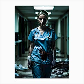 Trouble Sleeping In The Hospital-Call The Night Nurse - Reimagined 13 Canvas Print