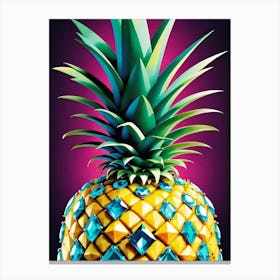 Pineapple With Jewels Canvas Print