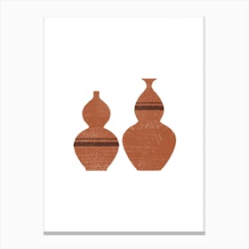 Minimal Double Bubble Vases Canvas Print