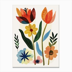 Painted Florals Tulip 3 Canvas Print