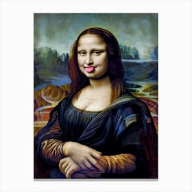 Mona Lisa When Art Attacks (with Laughter) Canvas Print