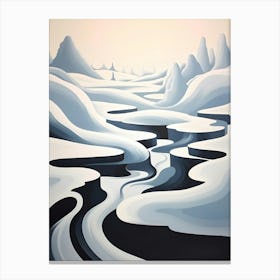 Polar Abstract Minimalist 3 Canvas Print