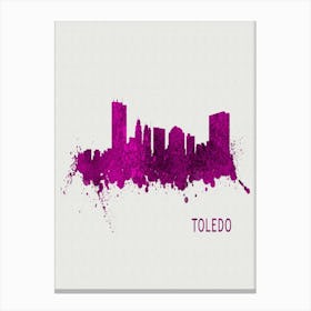 Toledo Ohio City Purple Canvas Print