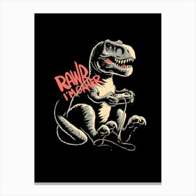 T-Rex i'm a gamer Canvas Print