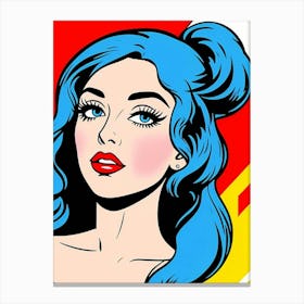 Femme in Focus: The Face of Artistic Rebellion Wonder Woman Canvas Print