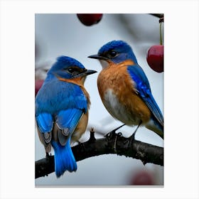 Eastern Bluebird-Reimagined 10 Canvas Print