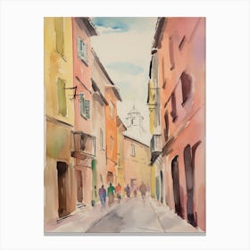 Forli, Italy Watercolour Streets 2 Canvas Print
