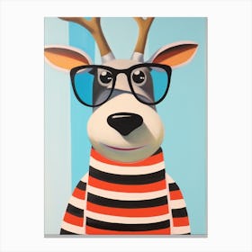 Little Moose 3 Wearing Sunglasses Canvas Print