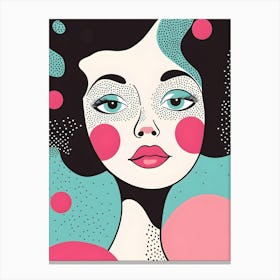 Girl With Polka Dots Canvas Print