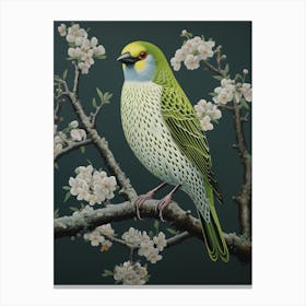 Ohara Koson Inspired Bird Painting Finch 3 Canvas Print