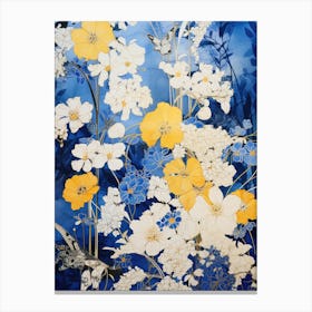 Yellow And White Flowers Canvas Print