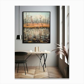 Wetlands Abstract Minimalist 10 Canvas Print