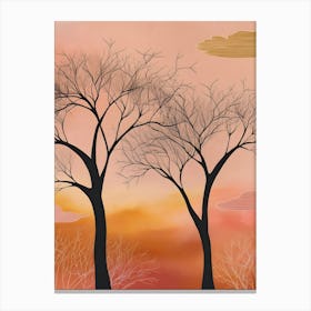 Sunset Trees 1 Canvas Print