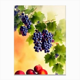 Grapes 2 Italian Watercolour fruit Canvas Print