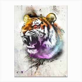 Poster Tiger Africa Wild Animal Illustration Art 07 Canvas Print