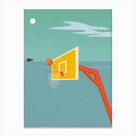 Basketball Hoop Canvas Print