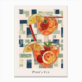 Pimm S Cup Tile Poster 3 Canvas Print