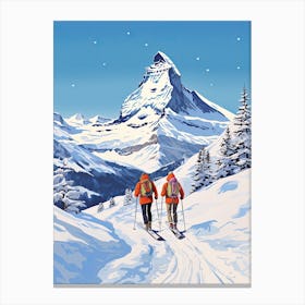 Are, Sweden, Ski Resort Illustration 5 Canvas Print