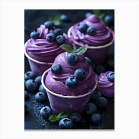 Blueberry Ice Cream 1 Canvas Print