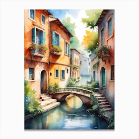 Watercolor Of Venice 3 Canvas Print