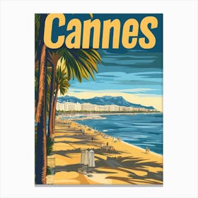 Aihrgdesign A Vintage Travel Poster Of Cannes Canvas Print