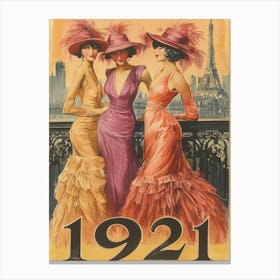 Aihrgdesign A Vintage Poster For A 1921 Parisian Fashion Show 42240452 2723 4f83 930b 44d28e7124e8 0 Canvas Print