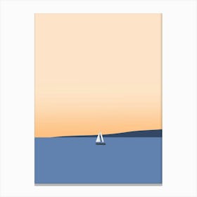 Sailboat In The Sea Canvas Print