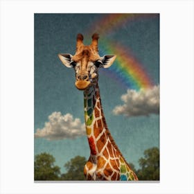 Rainbow Giraffe 4 Canvas Print