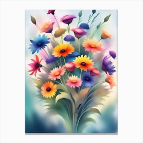 Flowers In A Vase 5 Canvas Print