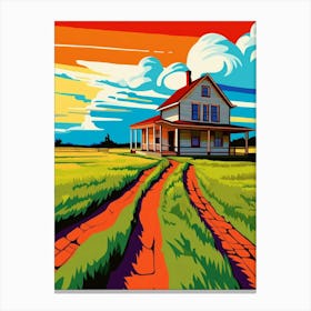 Fort Vancouver National Historic Site Fauvism Illustration 8 Canvas Print