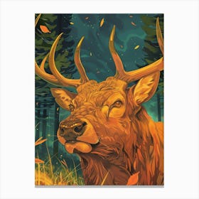 Deer In The Woods 13 Canvas Print