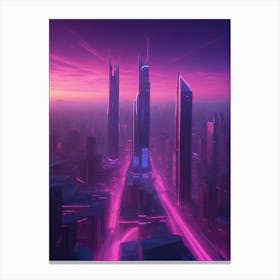 Futuristic Cityscape Canvas Print