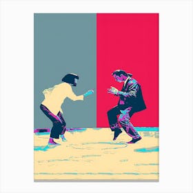 Pop - Two People Fighting Canvas Print