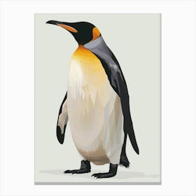 Emperor Penguin Bartolom Island Minimalist Illustration 4 Canvas Print