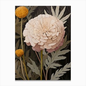 Flower Illustration Marigold 2 Canvas Print