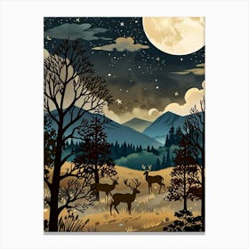 Night In The Forest 18 Canvas Print