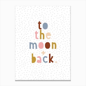 Moon And Back Canvas Print