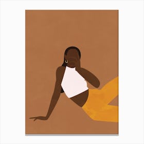 Minimalist Boho Woman Canvas Print