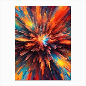 Abstract Colors Burst Canvas Print